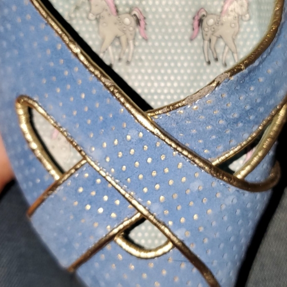 Irregular Choice Duchess blue suede flats 6.5/ 37 - Picture 2 of 3